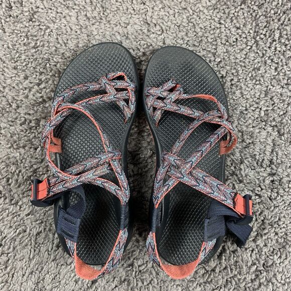 Chaco ZX/2 Classic Sport Sandals Women’s Blue Coral Motif Eclipse J106584 Size 9 - Picture 6 of 8
